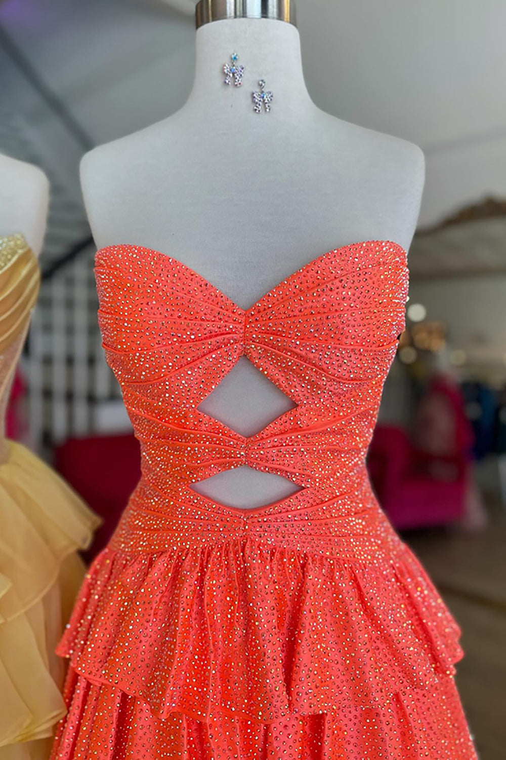 Light Blue A Line Homecoming Dresses Tiered Short Cocktail Dresses With Beading