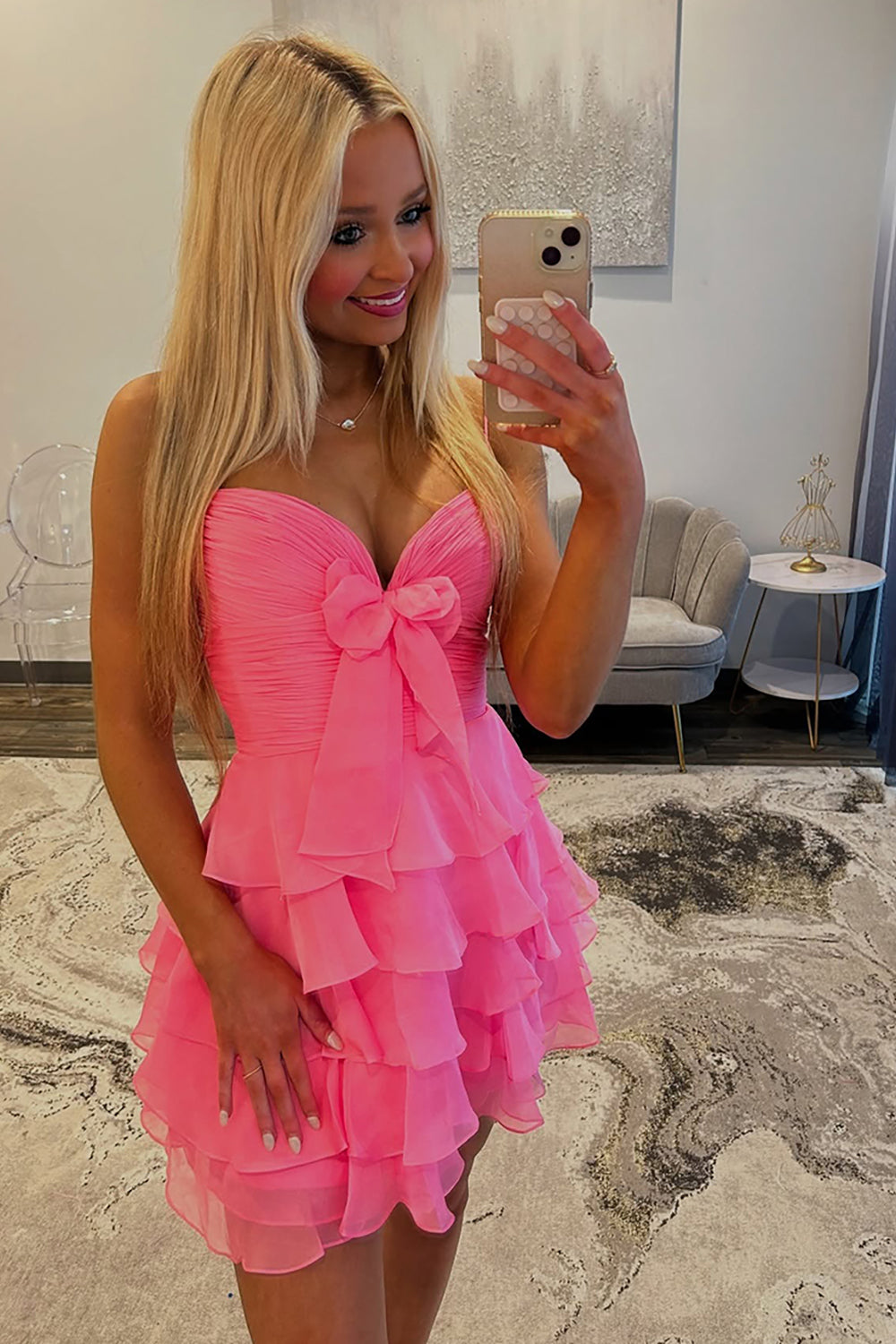 Light Blue A Line Homecoming Dresses Tulle Sweetheart Tiered Cocktail Dresses