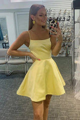 Light Blue Homecoming Dresses A Line Simple Prom Dress