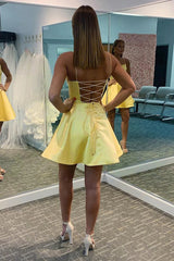 Light Blue Homecoming Dresses A Line Simple Prom Dress