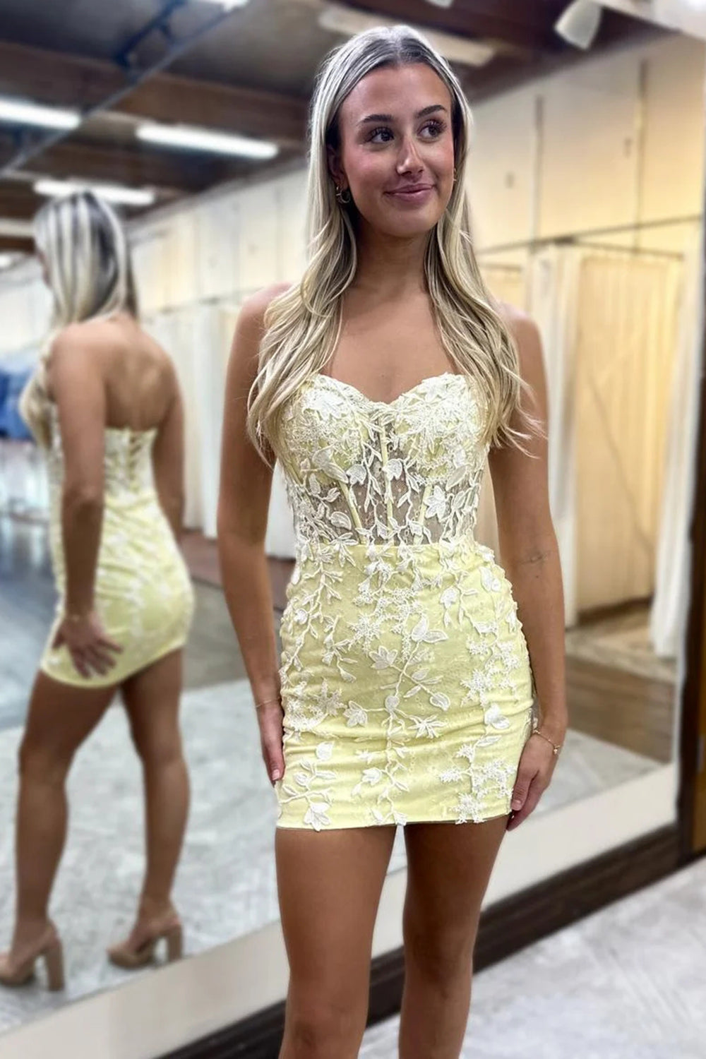 Light Blue Homecoming Dresses Sweetheart Lace Tight Short Cocktail Dresses