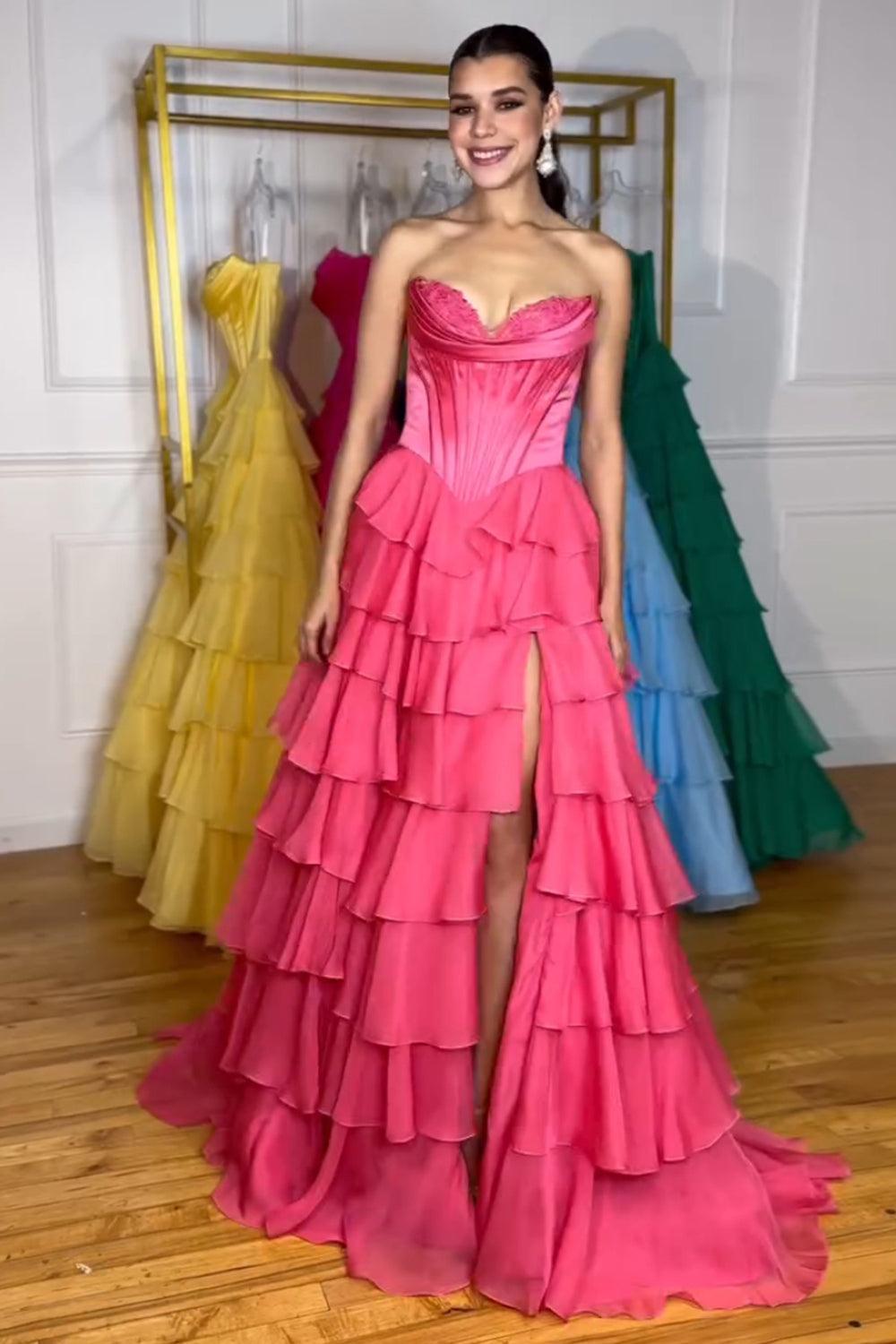 Light Blue Prom Dress A Line Sweetheart Ruffled Corset Long Formal Dress