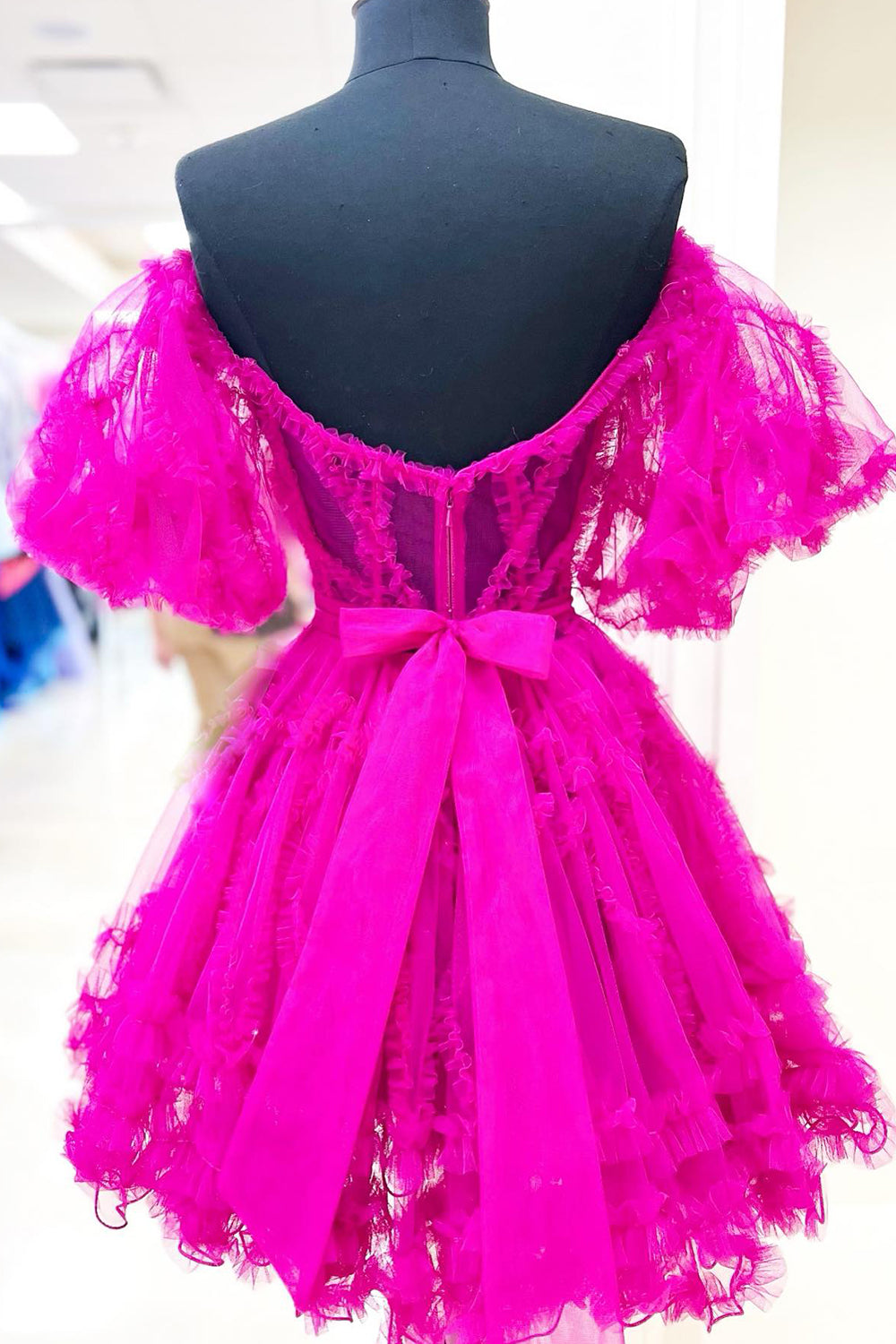 Light Pink Homecoming Dress Corset A-Line Short Prom Dress Suzhoufashion
