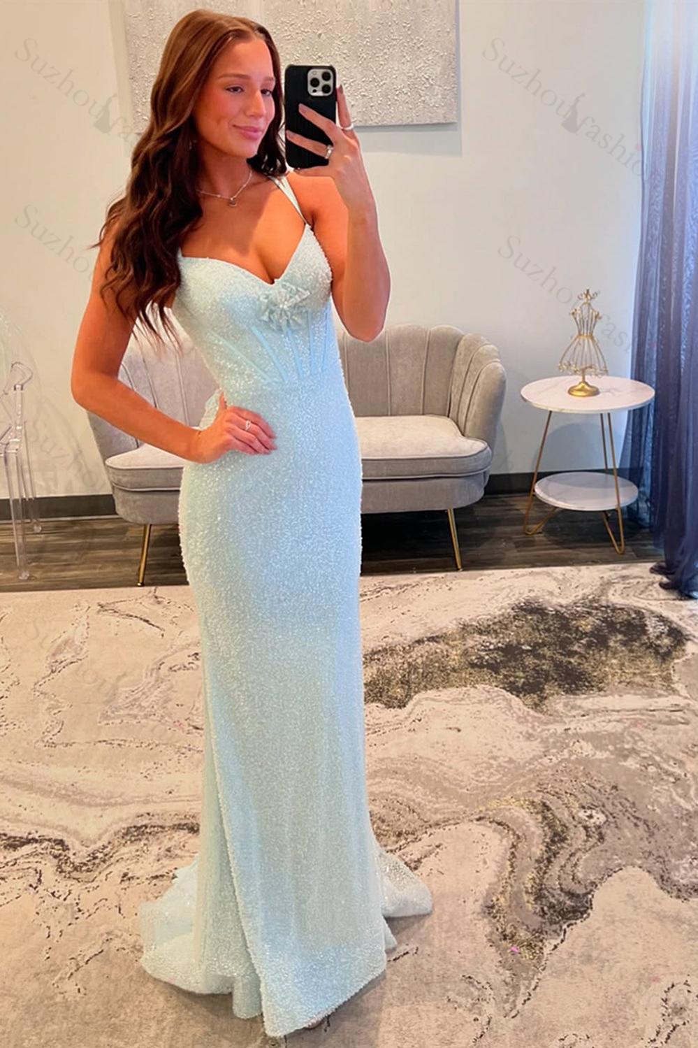 sachin and babi light blue dress Stunning Light Pink Formal Dress for Spring Weddings