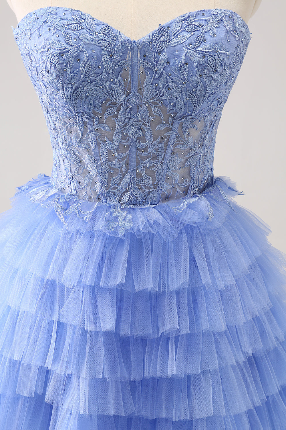 Lilac Homecoming Dresses A Line Sweetheart Tiered Short Cocktail Dresses With Appliques
