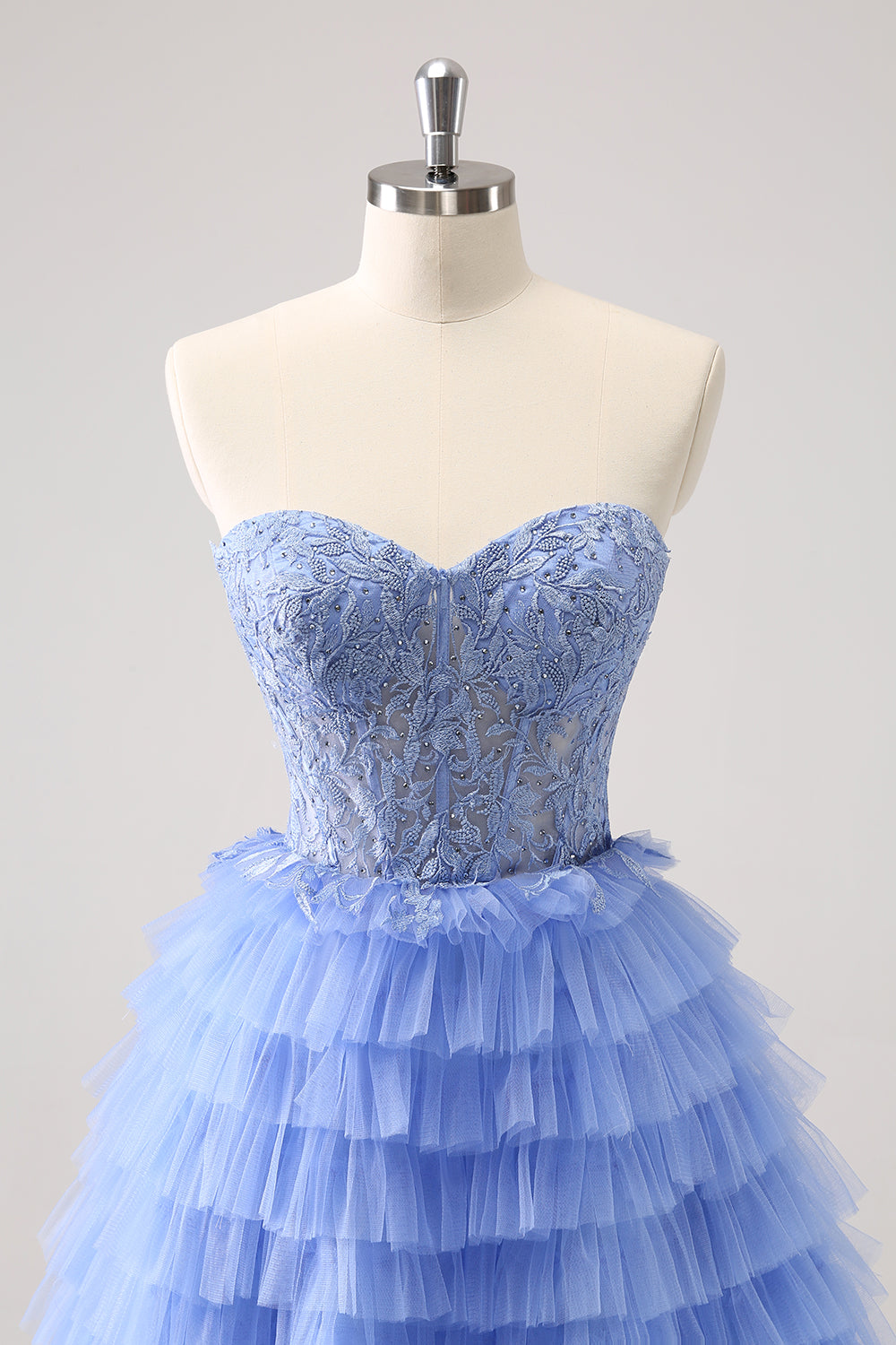 Lilac Homecoming Dresses A Line Sweetheart Tiered Short Cocktail Dresses With Appliques