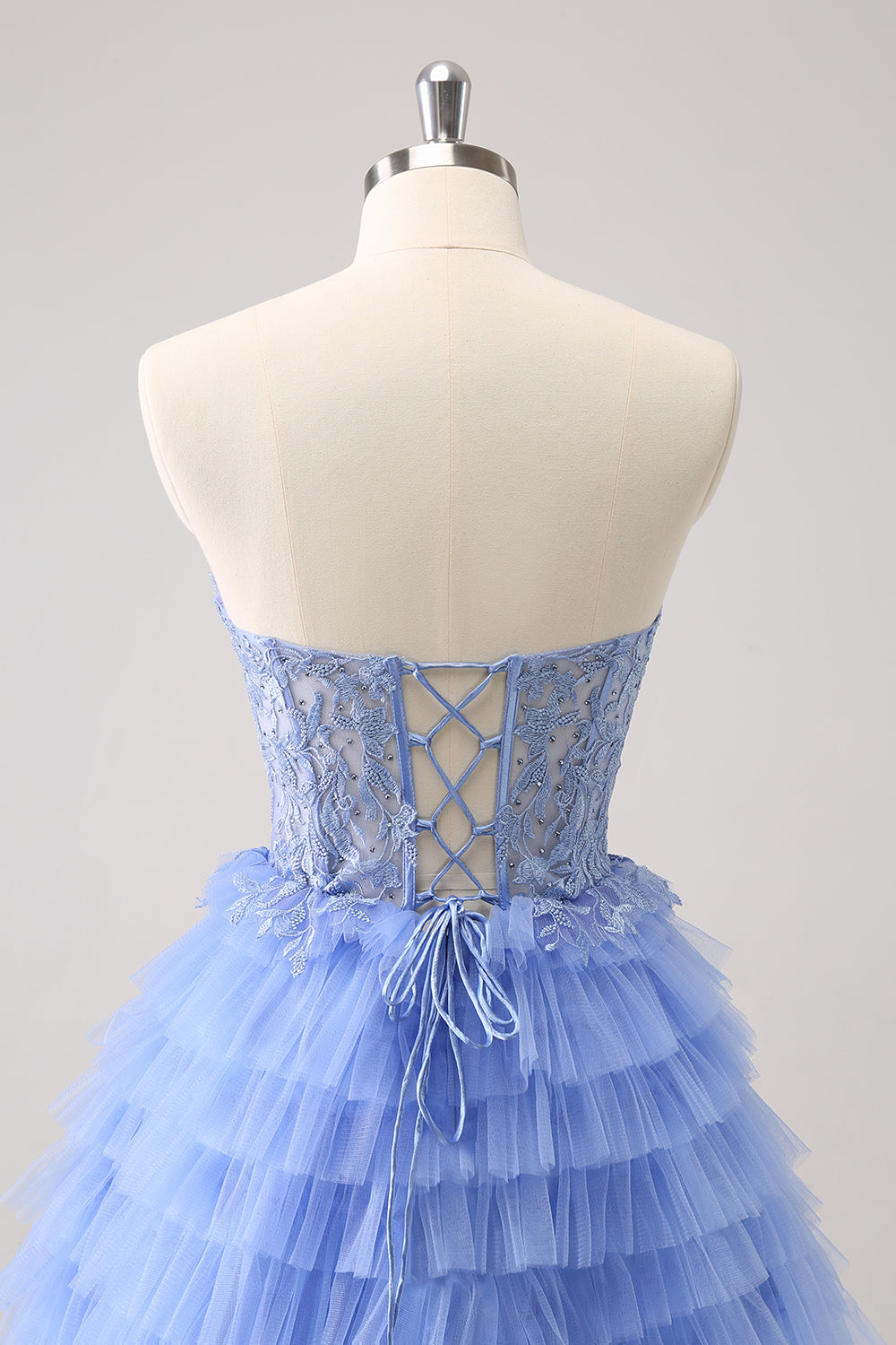 Lilac Homecoming Dresses A Line Sweetheart Tiered Short Cocktail Dresses With Appliques