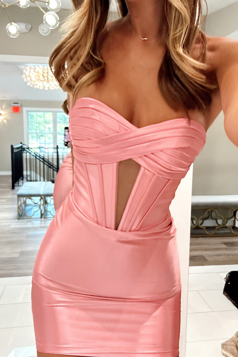 Lilac Homecoming Dresses Sweetheart Corset Tight Short Cocktail Dresses