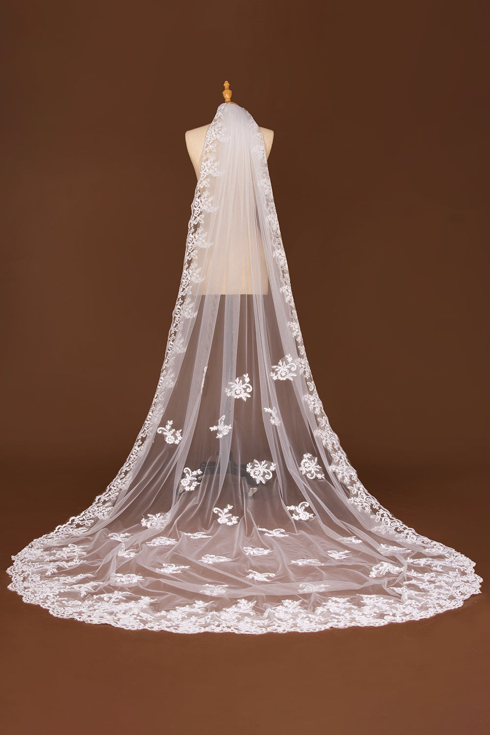 Long Lace Wedding Veil