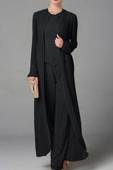Long Sleeve Chiffon Mother of the Bride Pantsuit with Jacket and Sequins