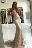 Luxury Sleeveless Sweetheart Lace Ruffles Appliques Mermaid Prom Dresses