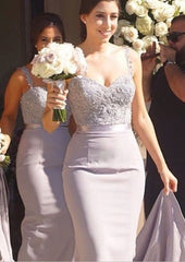 Mermaid Bridesmaid Dress Lace Beading Bridal Party Maid of Honor Dresses