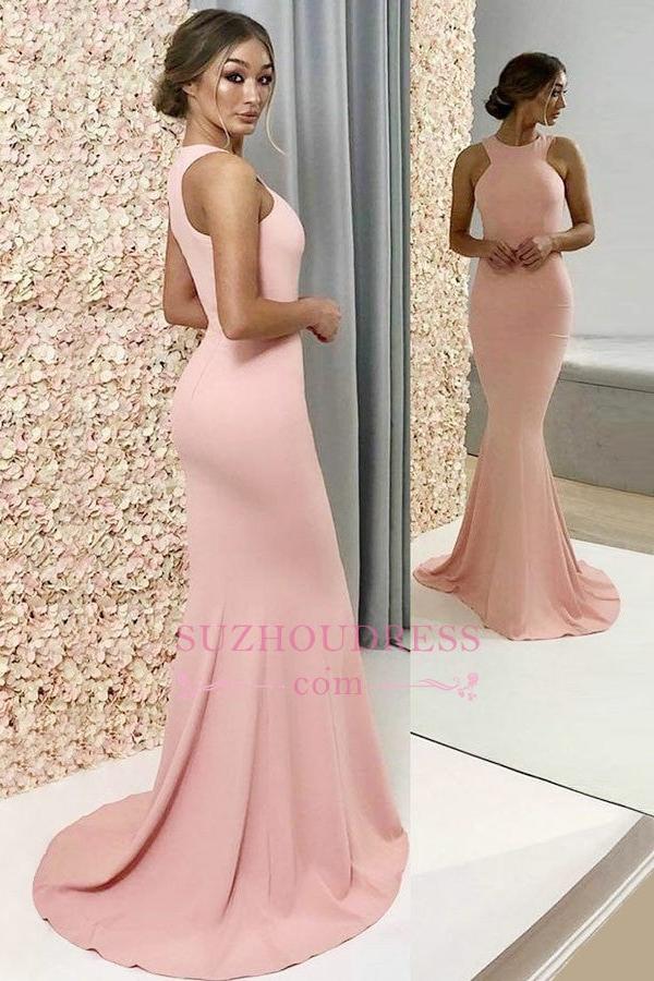 Mermaid Crew Glamorous Sleeveless Pink Prom Dresses