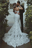 Mermaid Lace Wedding Dress Sweetheart Bridal Gowns with Sleeve Decorations