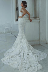 Mermaid Lace Wedding Dress Sweetheart Bridal Gowns with Sleeve Decorations