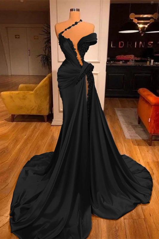 Mermaid Off the Shoulder Sleeveless Evening Formal Dress Long Beadings With Split