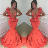 Mermaid One Shoulder Beading Sexy Prom Dresses | Sleeveless Sequins Evening Dress BA9782