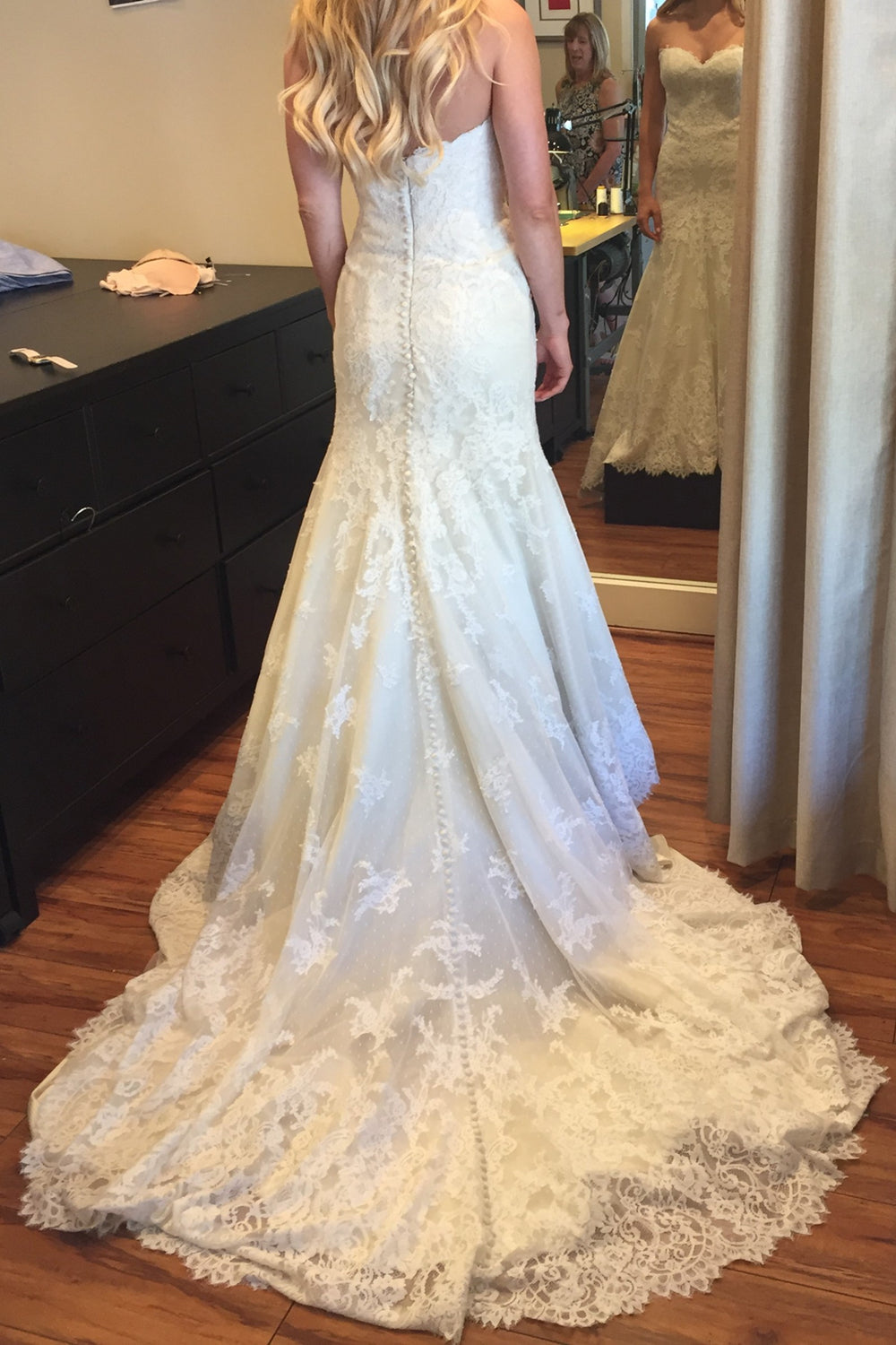 Mermaid Strapless Wedding Dress Lace Tiered Bridal Gowns | Suzhoufashion Mermaid Strapless Wedding Dress Lace Tiered Bridal Gowns | Suzhoufashion