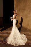 Mermaid Wedding Dress Appliques Bridal Gown With Beads