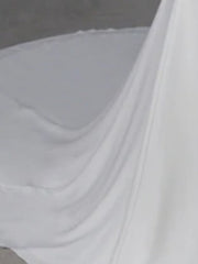 Mermaid Wedding Dress V-Neck Stretch Satin Lace Long Sleeve Bridal Gowns Court Train