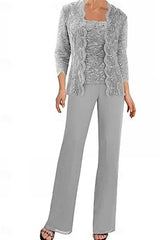 Mint Green Mother of the Bride Pantsuit 3/4 Sleeve Wedding Guest Dress Pantsuit