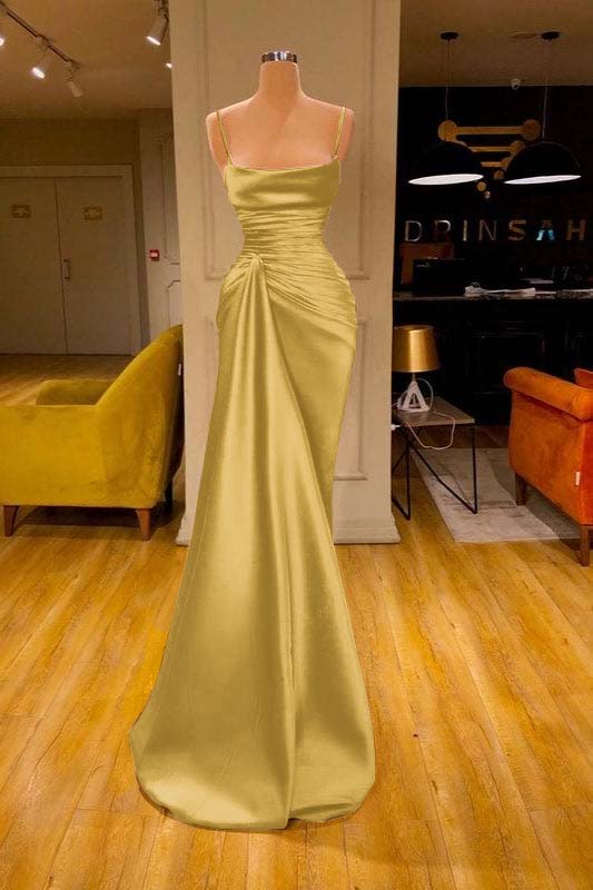 Modern Spaghetti Straps Sleeveless Mermaid Prom Dress