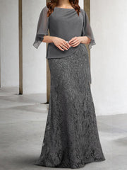 Mother of the Bride Column Sheath Dress Featuring Applique