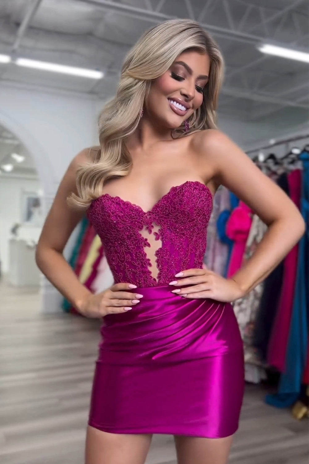 Navy Homecoming Dresses Corset Strapless Tight Short Cocktail Dresses with Appliques