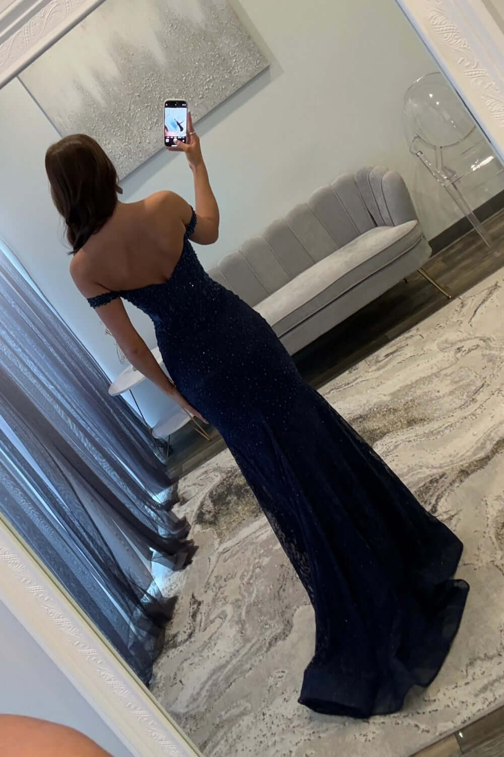 Suzhoufashion Navy Prom Dress Off The Shoulder Mermaid Long Lace Formal Dress suzhoufashion Suzhoufashion Navy Prom Dress Off The Shoulder Mermaid Long Lace Formal Dress suzhoufashion