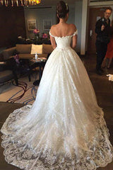 New Arrival Off the Shoulder Ball Gown Wedding Dress Crystal Lace Bridal Gown