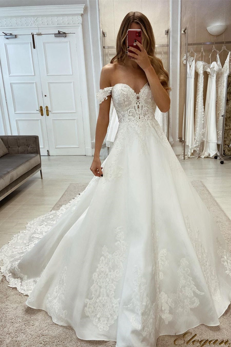 New Arrival Off-the-Shoulder Lace Bridal Dresses