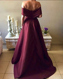 New Arrival Sexy A-Line Off-The-Shoulder Short-Sleeves Prom Dresses