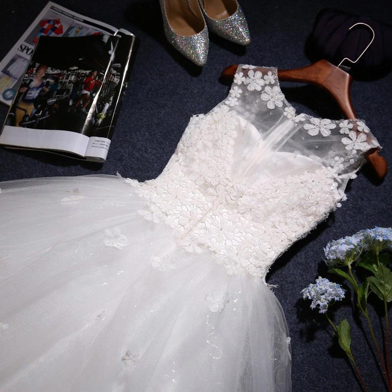 New Arrival Tulle Lace A-Line Wedding Dress Natural Sleeveless Floor Length Bridal Dresses