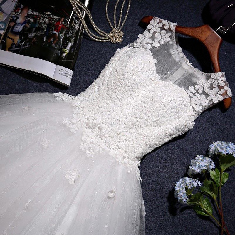 New Arrival Tulle Lace A-Line Wedding Dress Natural Sleeveless Floor Length Bridal Dresses