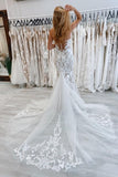New Long Mermaid Off-the-shoulder Lace Sleeveless Bridal Gowns