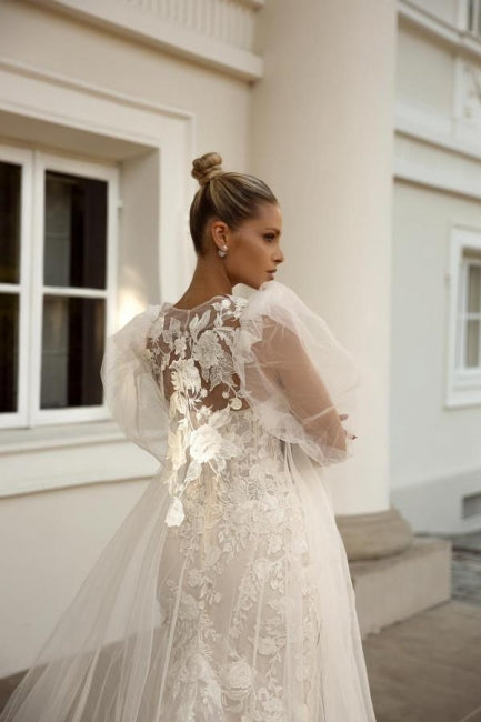 Noble sweetheart sleeveless mermaid lace Bridal Gowns