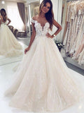 Off Sholder Flroal Tulle Wedding Dress Aline Bridal Dress