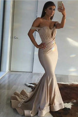 Off Shoulder Sexy Formal Evening Dress Sheath Long Prom Dresses Custom Made CE0094