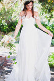 Off The Shoulder Lace Sweetheart Beach Wedding Dress  Chiffon Summer Outdoor Bridal Gowns BA3769