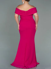 Off the Shoulder Mermaid Trumpet Gown for the Mother of the Bride with Side Split