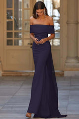 Off the Shoulder Strapless Mermaid Long Evening Formal Dress With Tulle