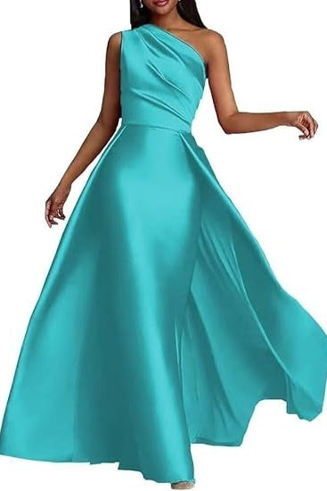 teal and fuchsia bridesmaid dresses Dark Teal Bridesmaid Dress Matte Satin Size Medium