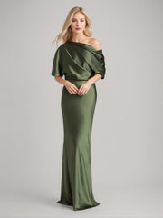 One Shoulder Column Gown for the Mother of the Bride