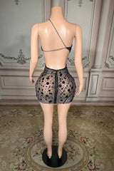 One Shoulder Homecoming Dresses Cut Out Bodycon Party Cocktail Dresses