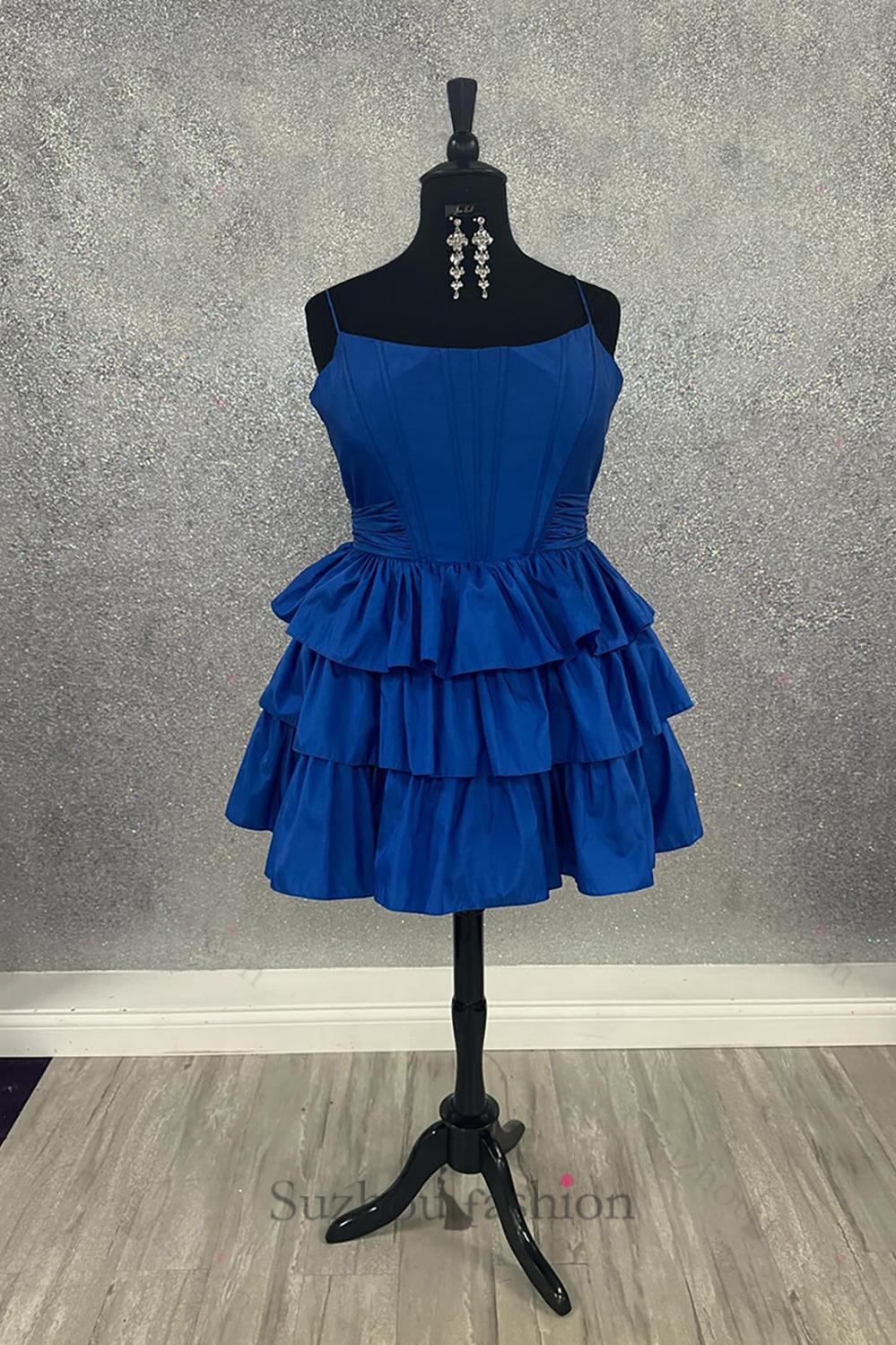 Orange Ruffled A Line Homecoming Dresses Short Corset Cocktail Dresses With Bow