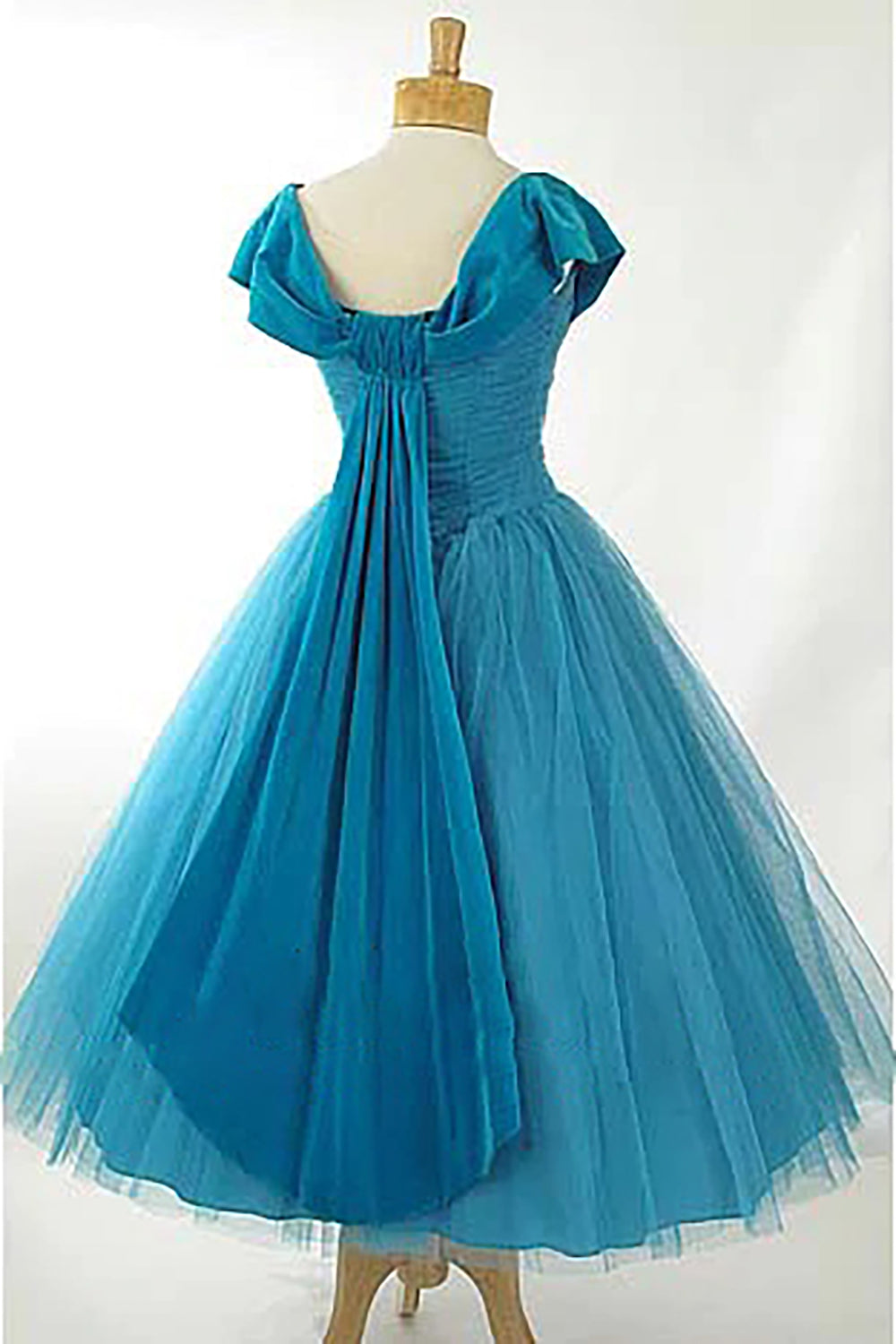 Peacock Blue Homecoming Dresses Square Neck A Line Prom Dress