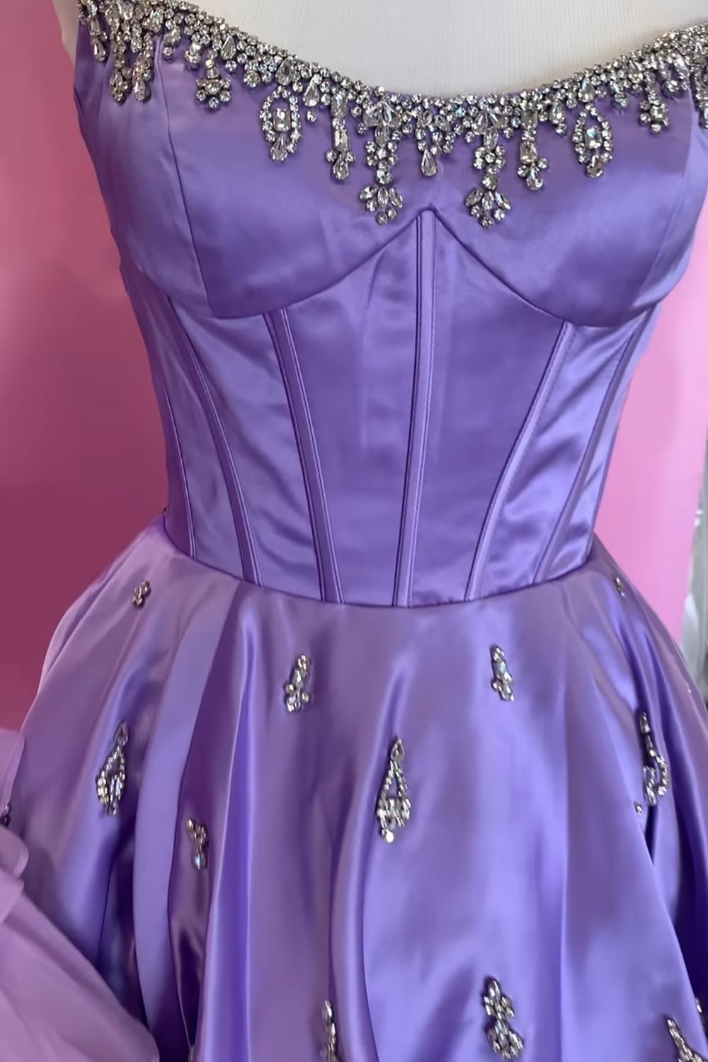 Pink Corset Homecoming Dresses Strapless Short Cocktail Dresses With Rhinestone