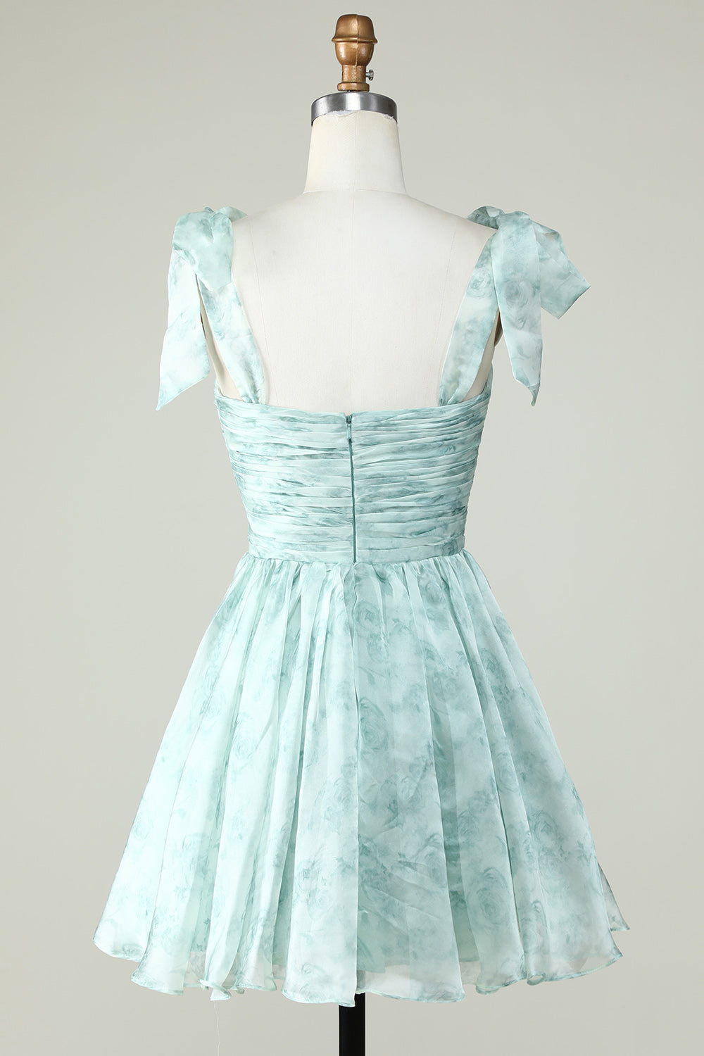 Pink Homecoming Dresses Floral Print A-Line Short Cocktail Dresses