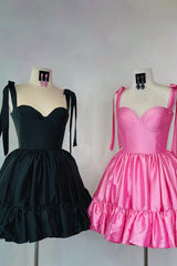 Pink Homecoming Dresses Ruched Corset A-Line Short Cocktail Dresses