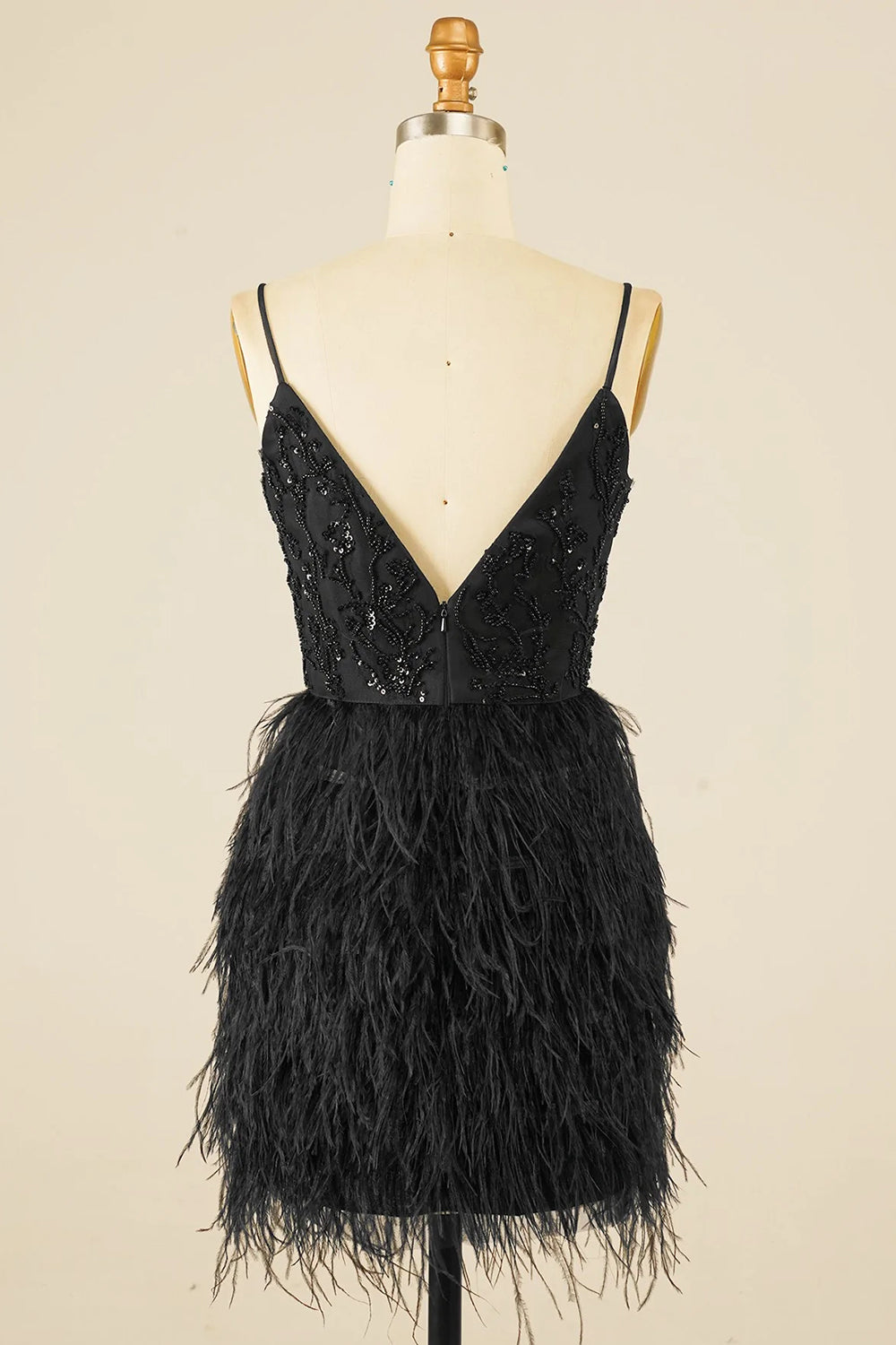 Pink Homecoming Dresses Sequin Tight Prom Dress with Feathers